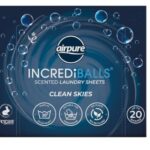 Airpure IncrediBalls Scented Laundry Sheets Clean Skies Листчета за пране – 20 бр.